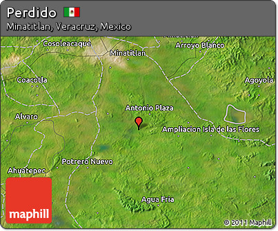 Satellite 3D Map of Perdido