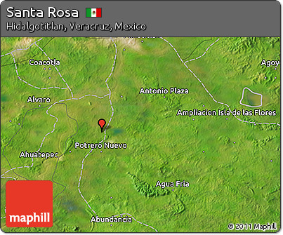 Satellite 3D Map of Santa Rosa