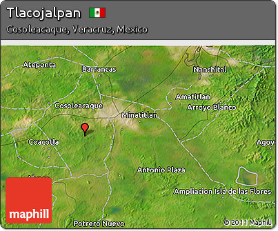 Satellite 3D Map of Tlacojalpan