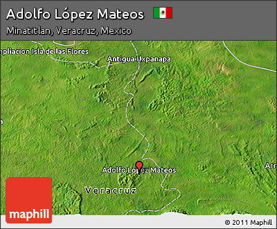 Satellite 3D Map of Adolfo López Mateos