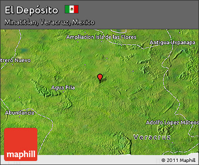 Satellite 3D Map of El Depósito