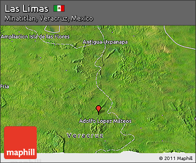 Satellite 3D Map of Las Limas