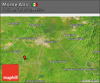Satellite 3D Map of Monte Alto
