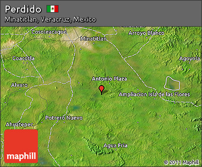 Satellite 3D Map of Perdido