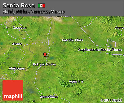 Satellite 3D Map of Santa Rosa