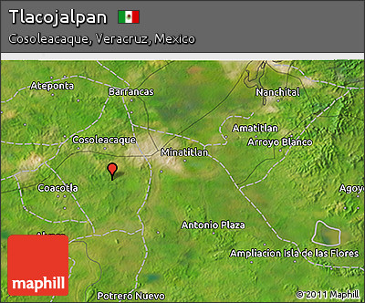 Satellite 3D Map of Tlacojalpan