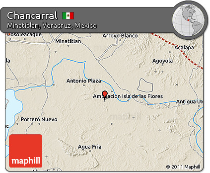 Shaded Relief 3D Map of Chancarral