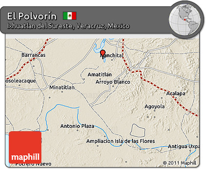 Shaded Relief 3D Map of El Polvorín
