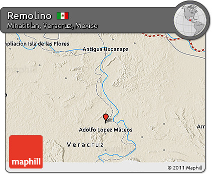Shaded Relief 3D Map of Remolino