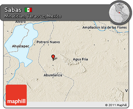 Shaded Relief 3D Map of Sabas