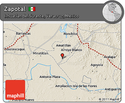 Shaded Relief 3D Map of Zapotal