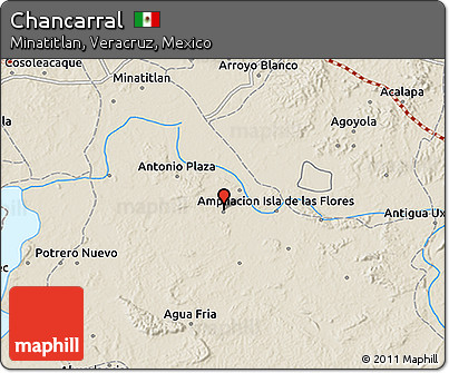 Shaded Relief 3D Map of Chancarral
