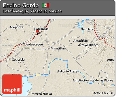 Shaded Relief 3D Map of Encino Gordo