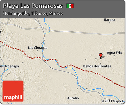 Shaded Relief 3D Map of Playa Las Pomarosas