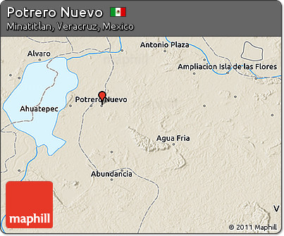 Shaded Relief 3D Map of Potrero Nuevo