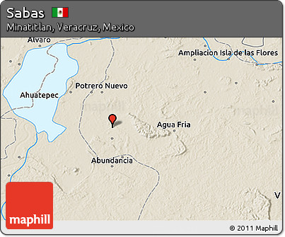 Shaded Relief 3D Map of Sabas