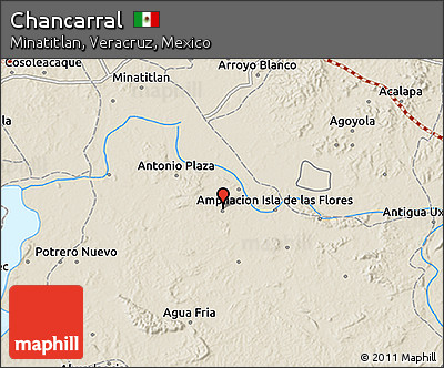 Shaded Relief 3D Map of Chancarral