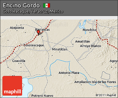 Shaded Relief 3D Map of Encino Gordo