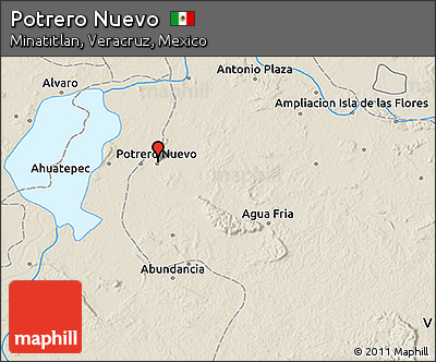 Shaded Relief 3D Map of Potrero Nuevo