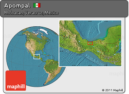 Satellite Location Map of Apompal