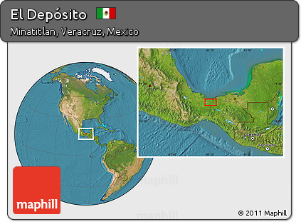 Satellite Location Map of El Depósito