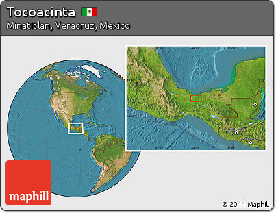 Satellite Location Map of Tocoacinta