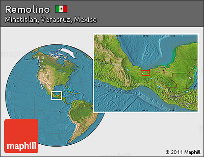 Satellite Location Map of Remolino