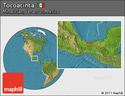Satellite Location Map of Tocoacinta