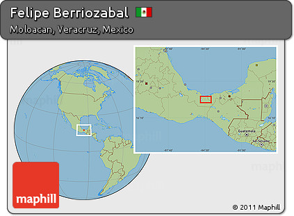 Savanna Style Location Map of Felipe Berriozabal