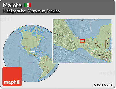 Savanna Style Location Map of Malota, hill shading