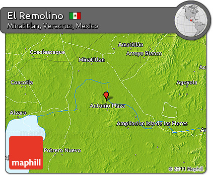 Physical Map of El Remolino