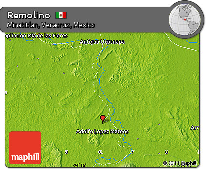 Physical Map of Remolino
