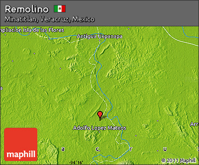 Physical Map of Remolino