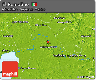 Physical Map of El Remolino