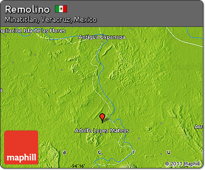 Physical Map of Remolino