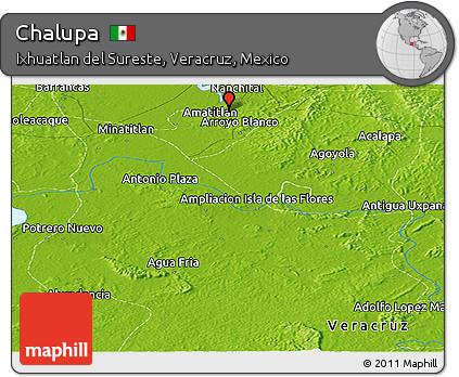Physical Panoramic Map of Chalupa