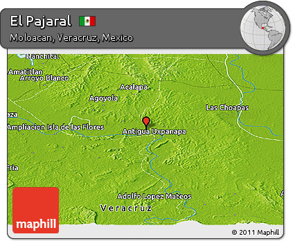 Physical Panoramic Map of El Pajaral