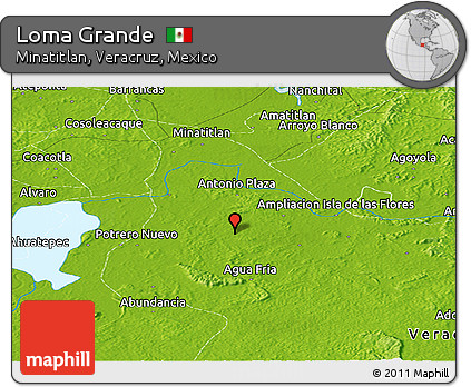 Physical Panoramic Map of Loma Grande
