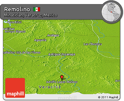 Physical Panoramic Map of Remolino