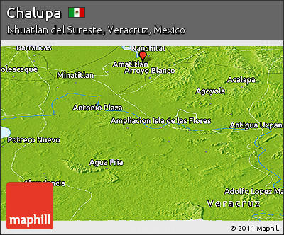 Physical Panoramic Map of Chalupa