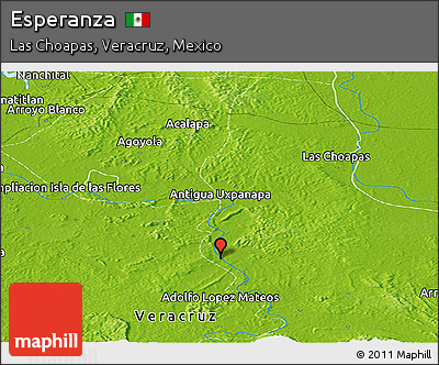 Physical Panoramic Map of Esperanza