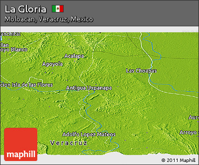 Physical Panoramic Map of La Gloria