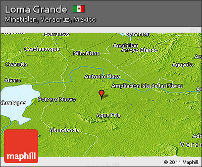 Physical Panoramic Map of Loma Grande