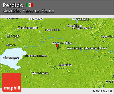 Physical Panoramic Map of Perdido