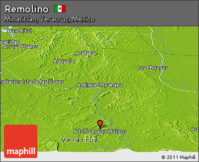 Physical Panoramic Map of Remolino