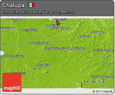 Physical Panoramic Map of Chalupa