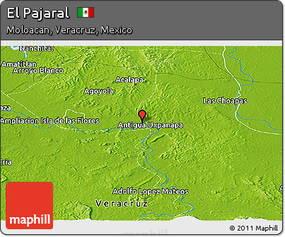 Physical Panoramic Map of El Pajaral