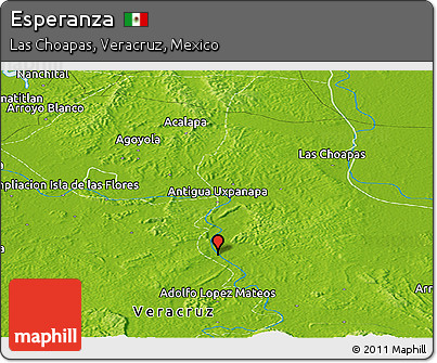 Physical Panoramic Map of Esperanza