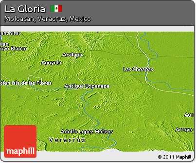 Physical Panoramic Map of La Gloria