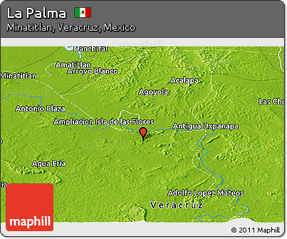 Physical Panoramic Map of La Palma